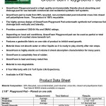 EasyTurf PolyGreen Foam Pad Data Sheet